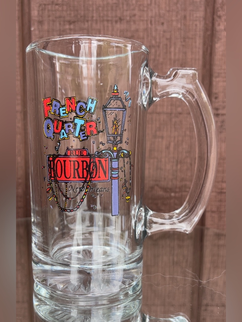 French Quarter Glass Beer Mug